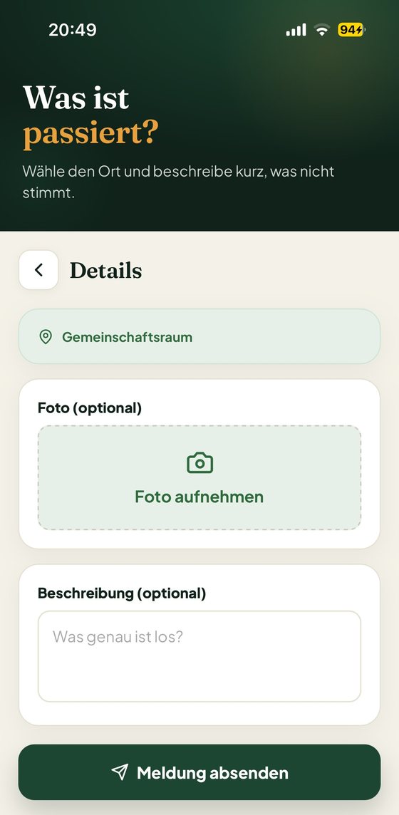 Mangel melden mit Foto